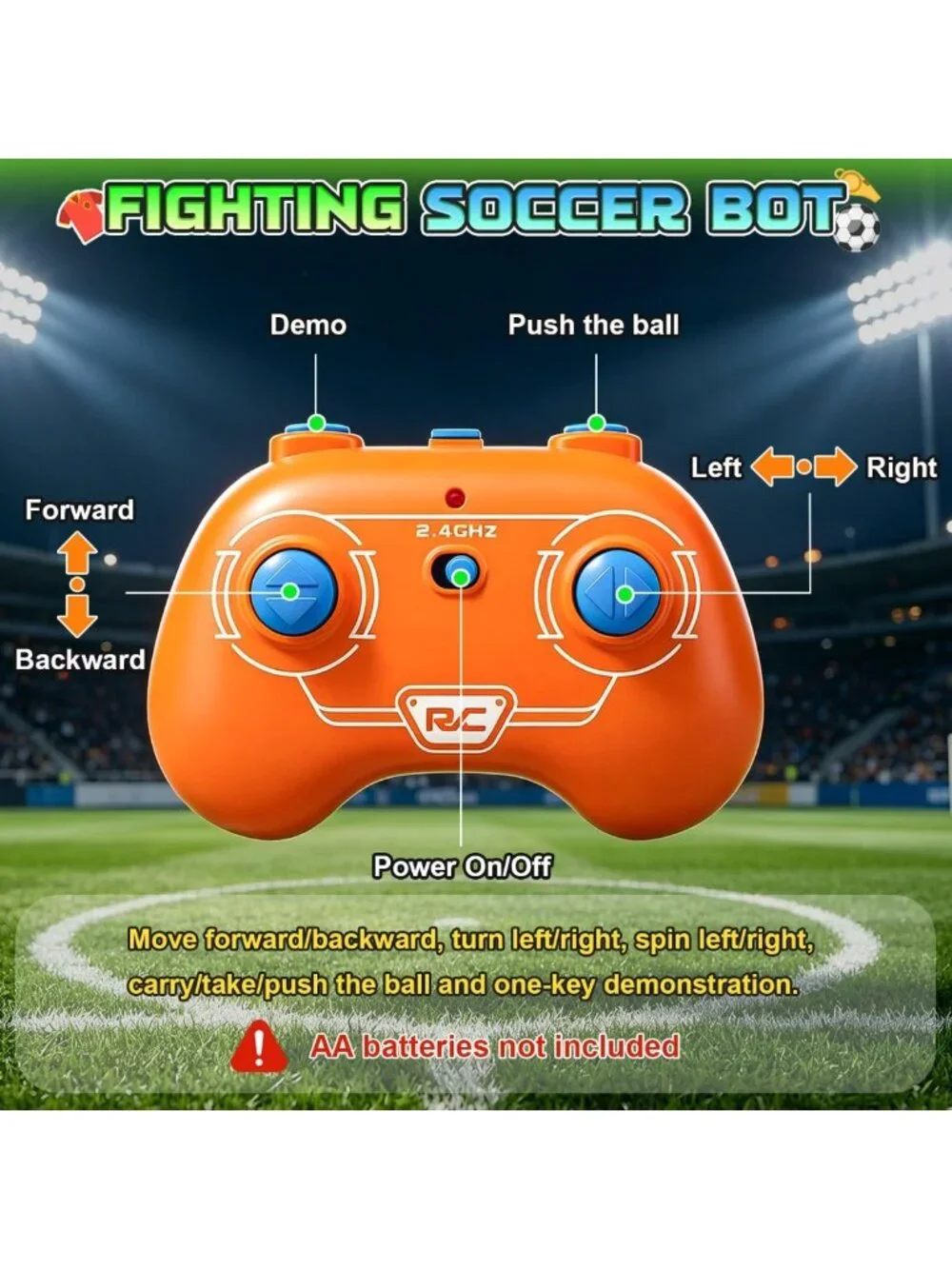 Remote Control Battle Bots Soccer Robots Set - 2 Player Fighting Game for Kids